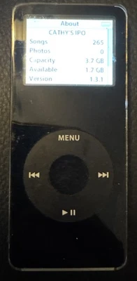 Apple iPod nano 1ª Generación Negro (4 GB) A1137 Envío Rápido Muy Bueno Usado 265 Canciones Foto 1 de 2