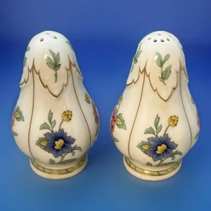 5 Hole Salt & 9 Hole Pepper Shakers by Villeroy & Boch Indian Summer Pattern - Picture 1 of 4