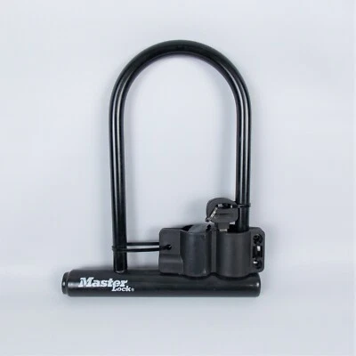 Master Lock Keyed U-Lock With Carrier Bracket 2 Keys Bike Security Lock - Image 1 of 4