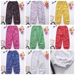 Girls Trousers School Pants Bohemian Dancewear Street Wide Leg Class Costume - Picture 1 of 106