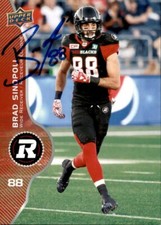 Brad Sinopoli Signed 2017 Upper Deck CFL Football card Ottawa Redblacks