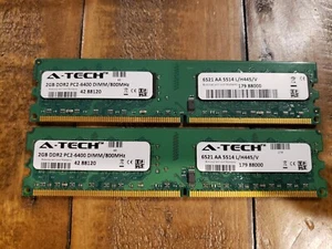 4GB (2 x 2GB) A-Tech PC2-6400 DIMM 6400 DDR2 DDR-2 800mhz 800 - Picture 1 of 1