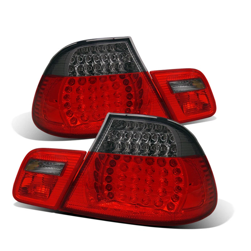 CG Fit BMW 1999-2001 BMW E46 3 Series Coupe LED Tail Lights Set Red/Smoke Foto 1 de 1