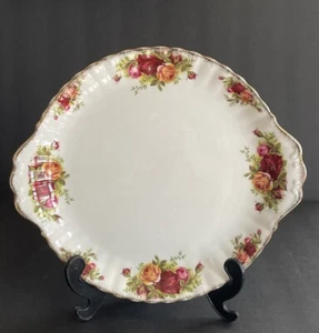 Royal Albert Old Country Roses Round Handled Platter/Plate about 9" x 10" - Picture 1 of 6