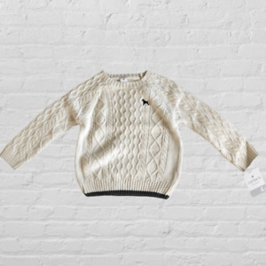 Carter’s cotton cable knit crew neck sweater