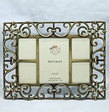 Vintage Photo Frame Brass Ornate Metal 3.5" x 5" Made In Taiwan #14120