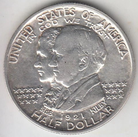 1921 ALABAMA COMMEMORATIVE HALF DOLLAR XF-AU Cover