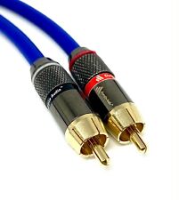 Pair Van Damme Custom RCA Cables Phono - Pro Audiophile Silver Plated Pure OFC