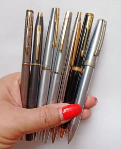 Vende todas las ""7 piezas"" bolígrafos Sheaffer, Cross, Montblanc, parte en condiciones usadas - Imagen 1 de 12
