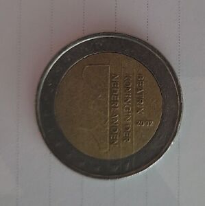 Pièce de 2 Euros RARE  " Beatrix Koningin Der Nederlanden " 2000 . TB.