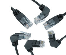 Right Angled RJ45 CAT5e Ethernet CABLE Network LEADS 50cm 1m 2m 3 metre UP/DOWN