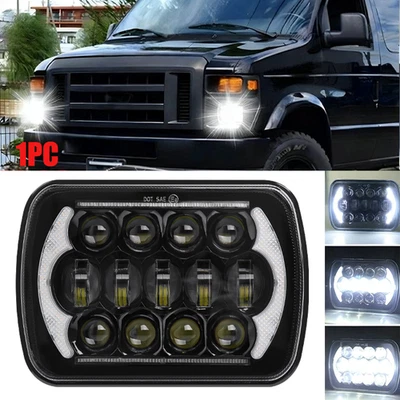 5x7" 7x6" LED Headlight  DRL Hi-Lo For Ford E-150 E-250 Econoline Van Club Wagon - Image 1 of 4