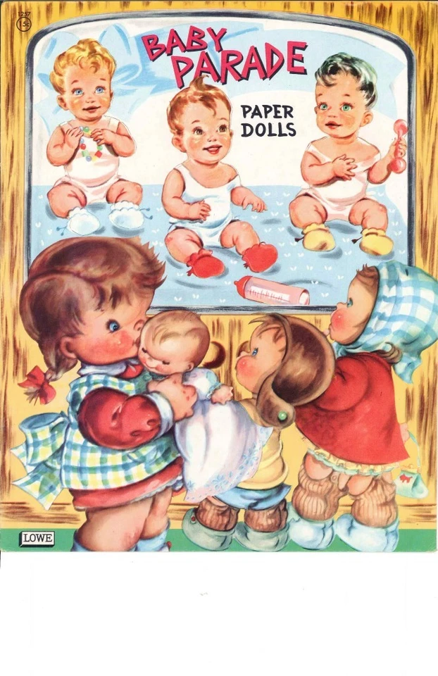 VINTGE UNCUT 1950s BABY PARADE PAPER DOLL LASER REPRODUCTIN~LO PR~HI QU FREE S&H