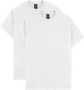 Hanes Men's T-Shirt Beefy-T Heavyweight Cotton Crewneck Tee White 2-Pack S-5XL - Picture 1 of 5