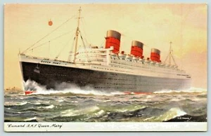 QUEEN MARY" THE NEW CUNARD WHITE STAR SUPERLINE Postcard  A15 - Picture 1 of 2