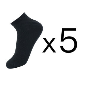 5 Pairs Men Bamboo Fiber Socks Business Anti-Bacterial Deodorant Breathable Sock