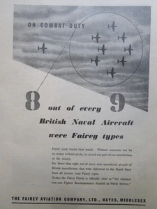 2/1946 PUB FAIREY FIREFLY FIGHTER AUFKLÄRUNG ROYAL NAVY ORIGINAL ANZEIGE - Bild 1 von 1
