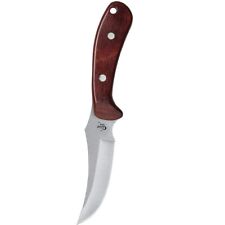 Case Cutlery 398 Rosewood Ridgeback Wood Hunter W/ Leather Sheath Fixed Knife