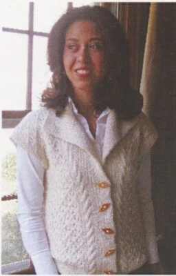 Misti Alpaca Claire Vest Knitting Pattern #610 Women - Image 1 of 2