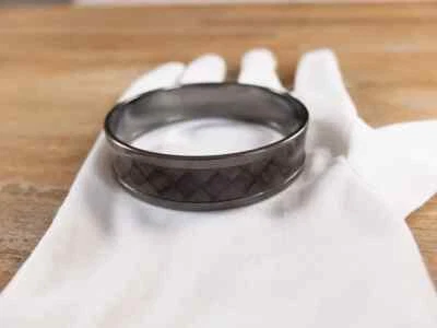 BOTTEGA VENETA Brazalete Marrón Estampado Intrecciato Talla Pequeña Auténtico Foto 1 de 4