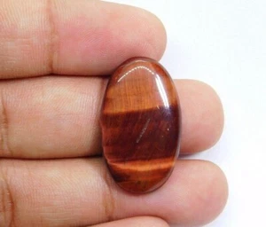 Cabujón de piedras preciosas 100 % naturales ojos de tigre rojo suelto para joyería 24 quilates ME-3705 - Imagen 1 de 4