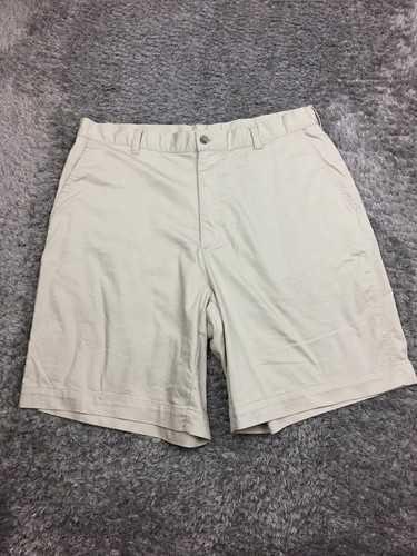 Adidas Chino Khaki Shorts Mens Size 36 Beige Tan Twill