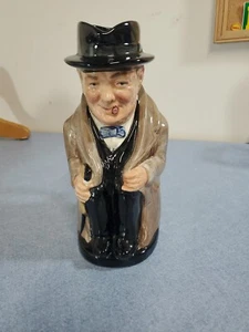 Winston Churchill Large 9 inch Toby Jug by Royal Doulton Made in England - Picture 1 of 6