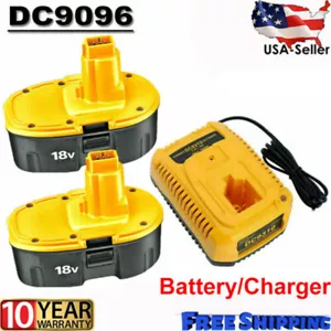 18V For Dewalt 18 VOLT DC9096 DC9098 Ni-MH 5.5Ah Battery DC9099 /DC9310 Charger - Picture 1 of 13