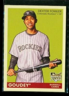 Tarjeta de béisbol 2009 Upper Deck Goudey novato #65 Dexter Fowler Colorado Rockies Foto 1 de 2
