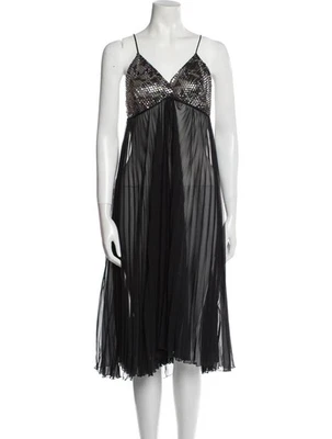 Bob Mackie size small sheer pleated evening gown. - Image 1 of 4