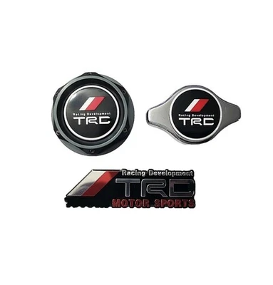 GUNMETAL ENGINE OIL CAP & RADIATOR CAP FOR TUNDRA TACOMA RAV4 COROLLA SUV JDM - Image 1 of 4