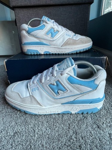 New Balance 550 bianco blu grigio UK 7 Unisex