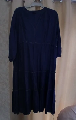 Vestido marinho romano tamanho 18 novo com etiquetas - Imagem 1 de 4