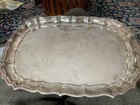 REED & BARTON CHIPPENDALE STERLING SILVER TRAY X375.  13.8x8”.   12.65 Troy Oz.