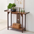 Elegant Edges Rustic Wood Narrow Console Table Hall Table Side Stand Shelf 32"