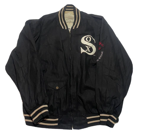 Vintage 90s White Sox Mirage Cooperstown Jacket Mens XL Reversible L1 Cover
