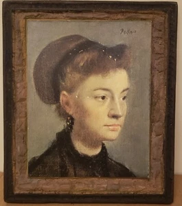 nach EDGAR DEGAS VINTAGE PORTRAIT EINER JUNGEN FRAU GEMÄLDE DRUCK AUF TONFORM - Bild 1 von 3