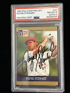 Payne Stewart 1990 PGA Pro Set #20 PSA/DNA Auto 8/9 Dual HÖCHSTE bewertete LOW POP! - Bild 1 von 5