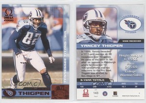 2000 Pacific Omega Copper Missing Serial Number Yancey Thigpen #143