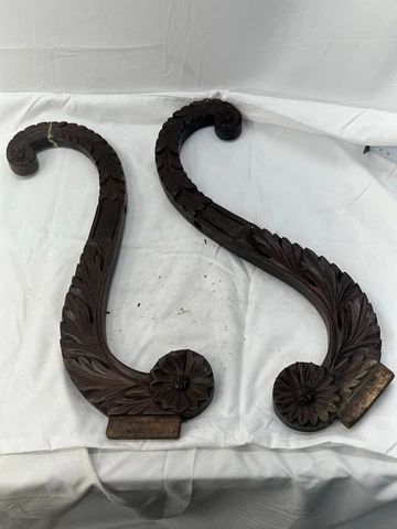 furniture parts salvage  mahogany empire harps carved heavily  1820 repurpose Cover