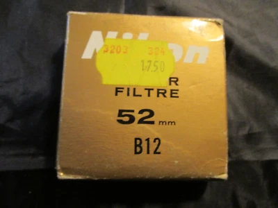 Nikon Filter 52 mm B12 Made In Japan - - Image 1 of 2