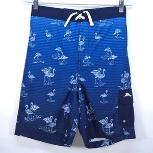Tommy Bahama AOP Swim Trunks Boy Large All Over Print Flamingo Summer Activewear - Picture 1 of 16