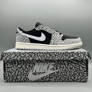 Nike Air Jordan 1 Women Size 6.5 Low  Shoes  Grey Cement Elephant CZ0775 001 - Picture 1 of 9