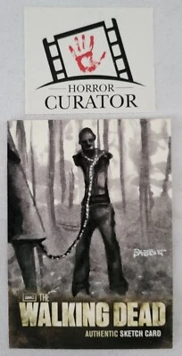 Walking Dead Season 2 Michonne Pet Zombie Sketch Trading Card Cryptozoic Artist - Image 1 of 3