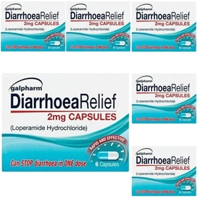 GALPHARM HEALTHCARE 36x Diarrhoea Relief 2mg Capsules Rapid Effect Loperamide Hydrochloride Tablets