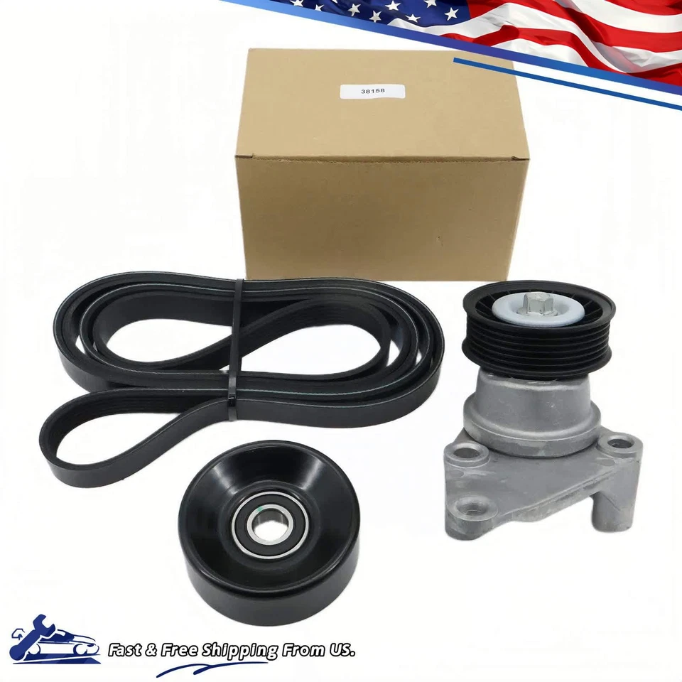 Kit de poleas tensoras de correa de transmisión para Chevy Silverado Suburban GMC Sierra Yukon Foto 1 de 4