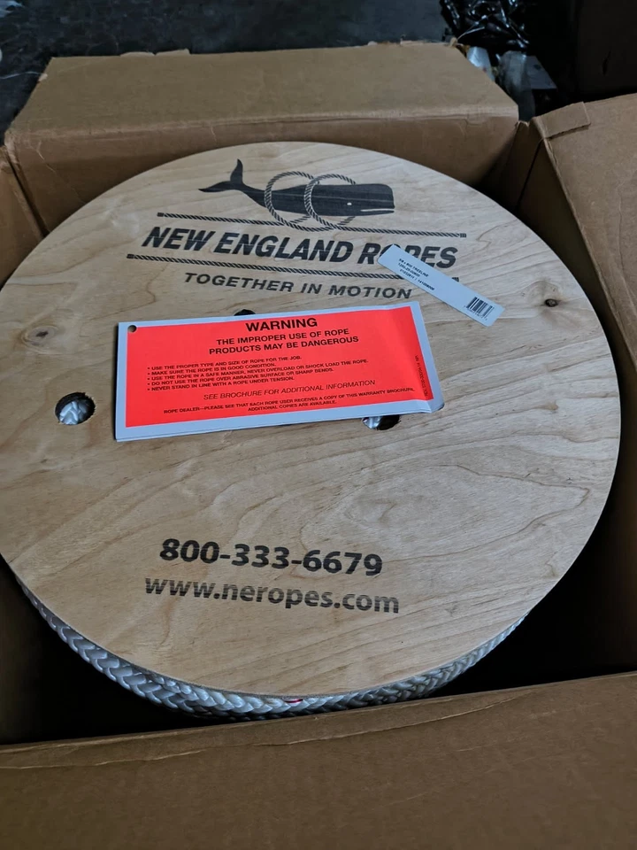 NUEVA INGLATERRA TREELINE ELITE BLANCO/VERDE DIAMANTE LÍNEA DE APAREJO 5/8" X 600' CUERDA EE. UU. Foto 1 de 3