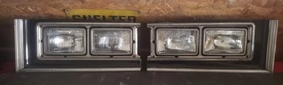 Cadillac Fleetwood Brougham 1976 Headlights Pair W Chrome Trim Genuine - Image 1 of 4
