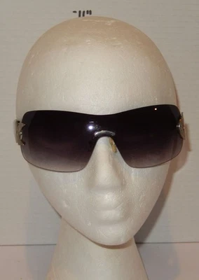 Gafas de sol envolventes de gran tamaño XOXO lentes degradadas negras acento circular plateado para mujer’s Foto 1 de 4