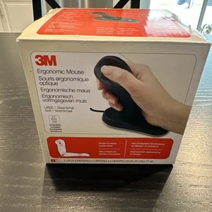 3M Wired Ergonomic Optical Mouse Vertical Grip USB With Box - Photo 1/8